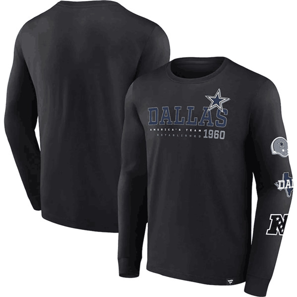 Dallas Cowboys Black High Whip Pitcher Long Sleeve T-Shirt